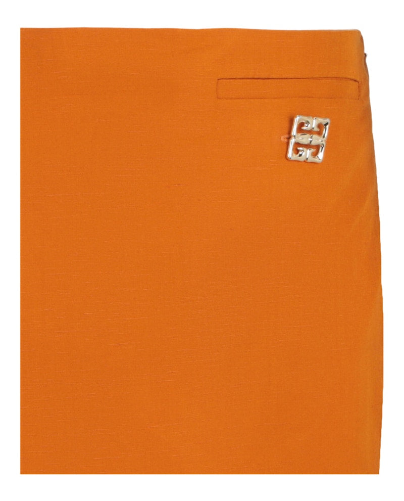 Givenchy Mini Skirt With 4G Emblem Orange