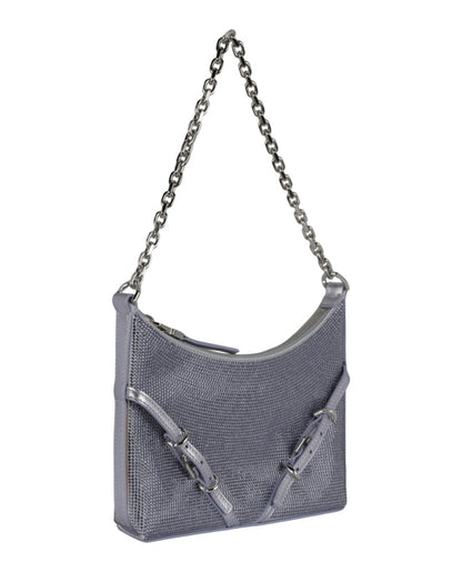Givenchy Mini Voyou Party Shoulder Bag In Satin And Strass Lavender