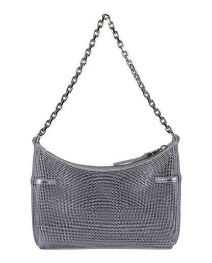 Givenchy Mini Voyou Party Shoulder Bag In Satin And Strass Lavender