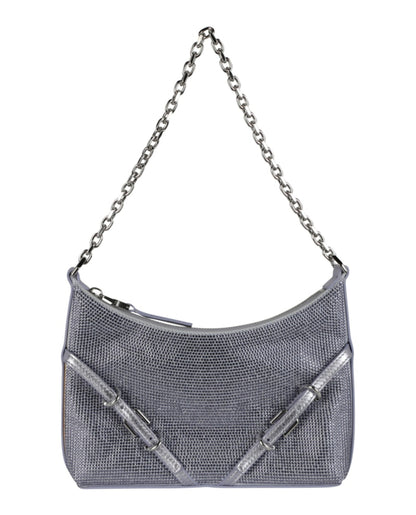 Givenchy Mini Voyou Party Shoulder Bag In Satin And Strass Lavender