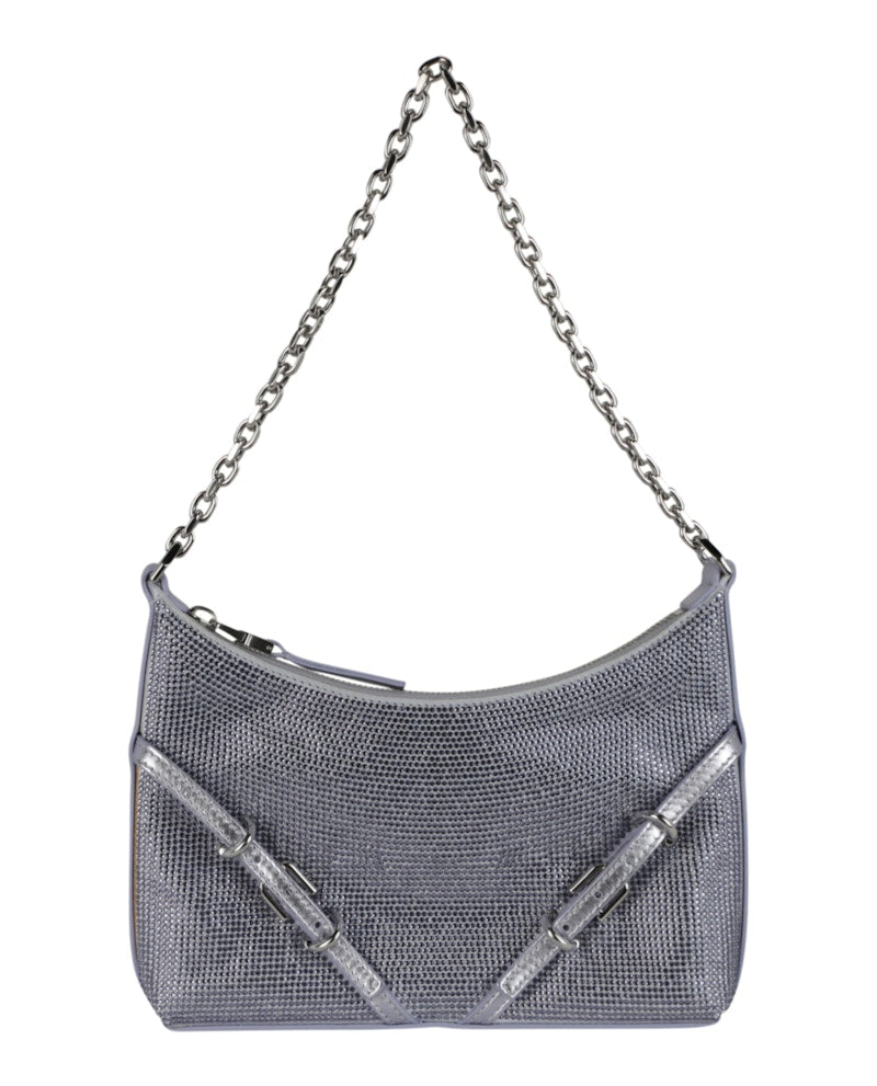 Givenchy Mini Voyou Party Shoulder Bag In Satin And Strass Lavender