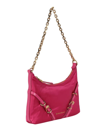 Givenchy Mini Voyou Satin Party Shoulder Bag Neon Pink