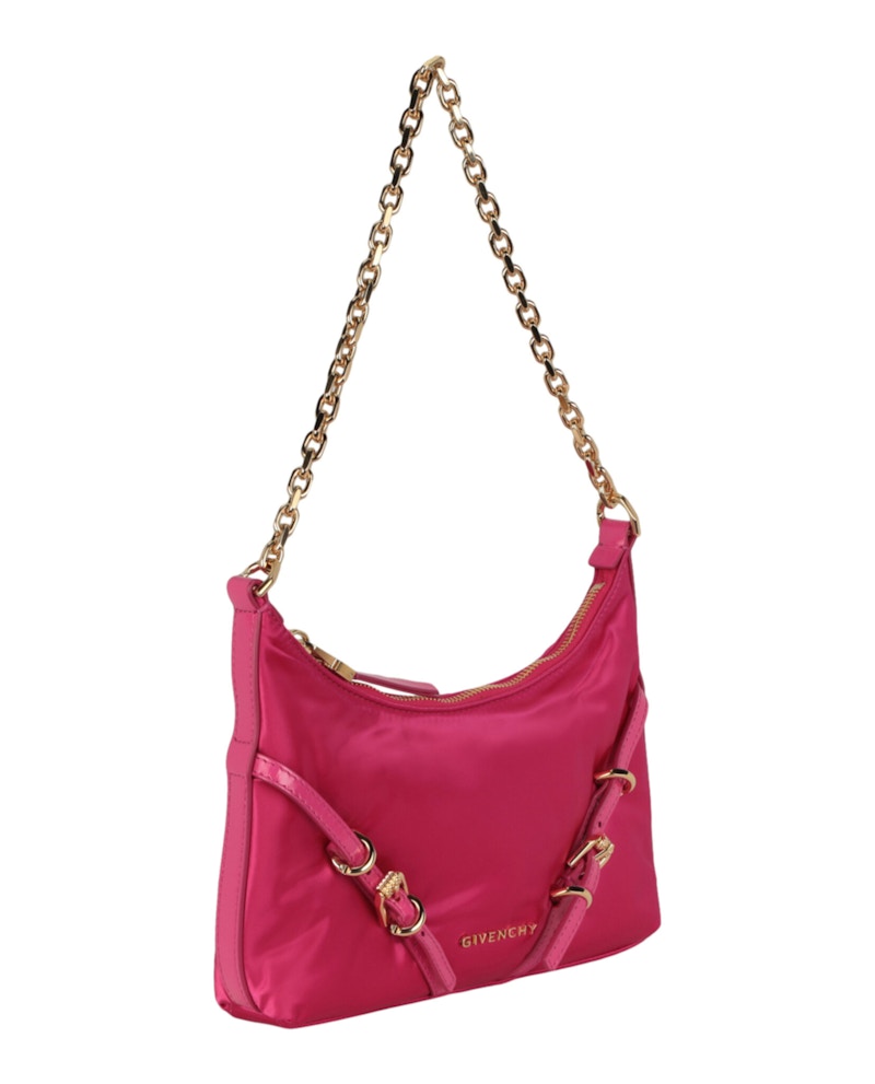 Givenchy Mini Voyou Satin Party Shoulder Bag Neon Pink