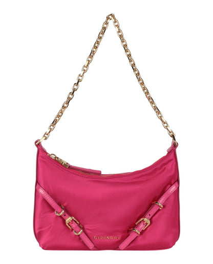 Givenchy Mini Voyou Satin Party Shoulder Bag Neon Pink