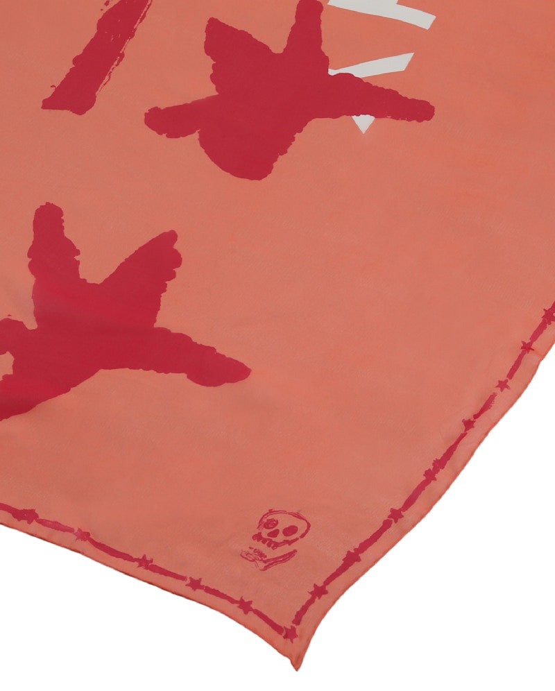 Givenchy New Artwork Print Scarf Salmon