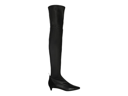 Givenchy Over-The-Knee Kitten Heel Boots Black (Women's)