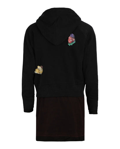 Givenchy Overlapped Hoodie In Cotton With Decals Multi