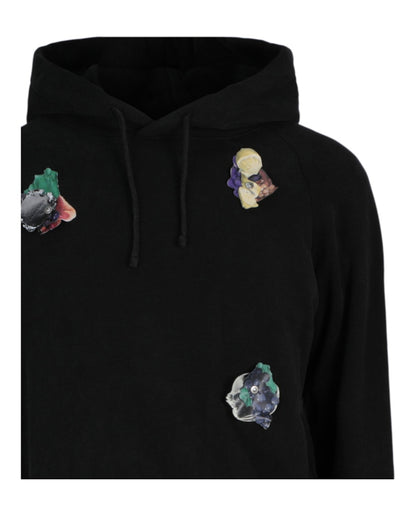 Givenchy Overlapped Hoodie In Cotton With Decals Multi