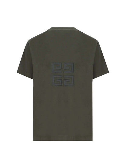 Givenchy Oversized Embroidered Logo T-Shirt Greyish Green