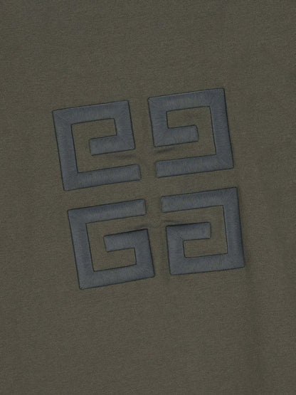 Givenchy Oversized Embroidered Logo T-Shirt Greyish Green