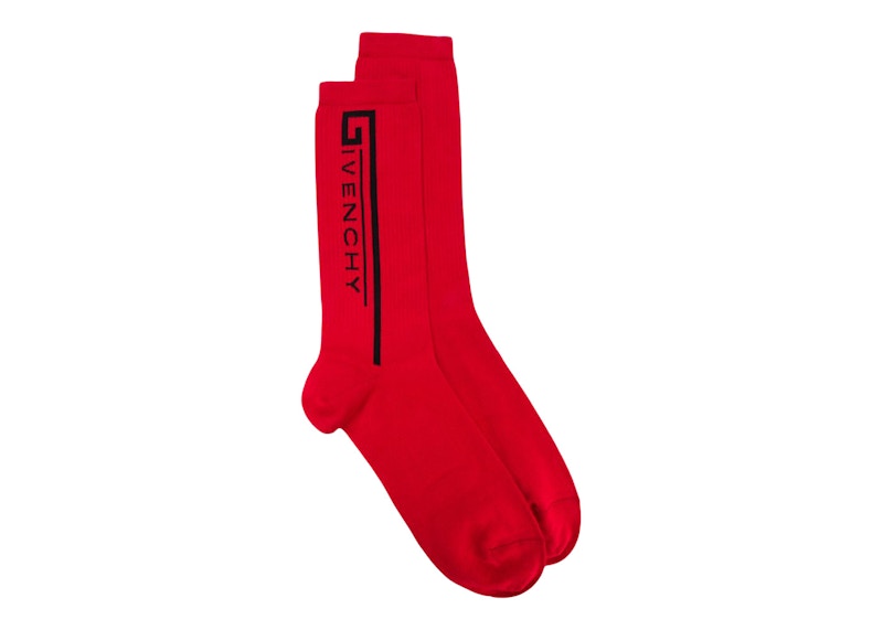 Givenchy Paris Logo Socks Red/Black