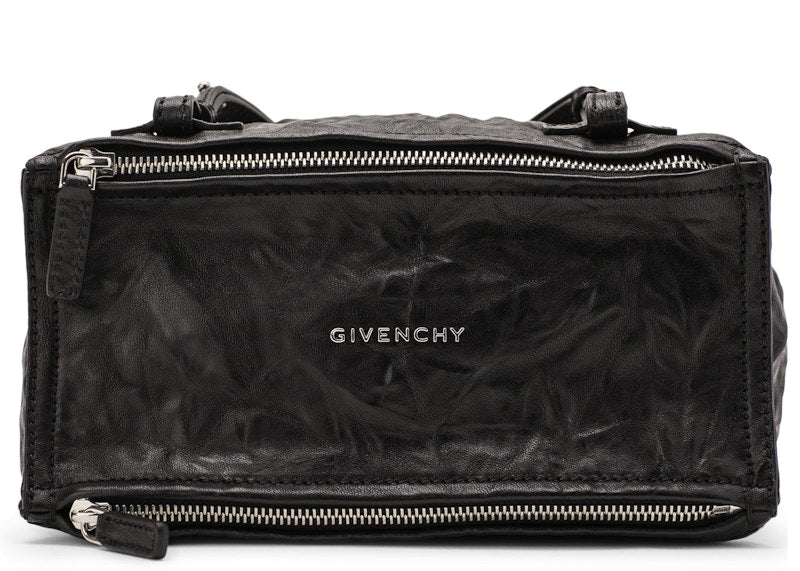 Givenchy Pepe Pandora Messenger Tumbled Sheepskin Mini Black
