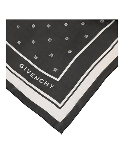 Givenchy Plumetis Oblong Scarf Black White
