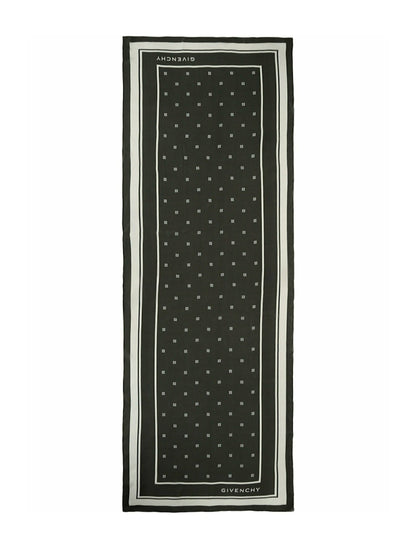 Givenchy Plumetis Oblong Scarf Black White