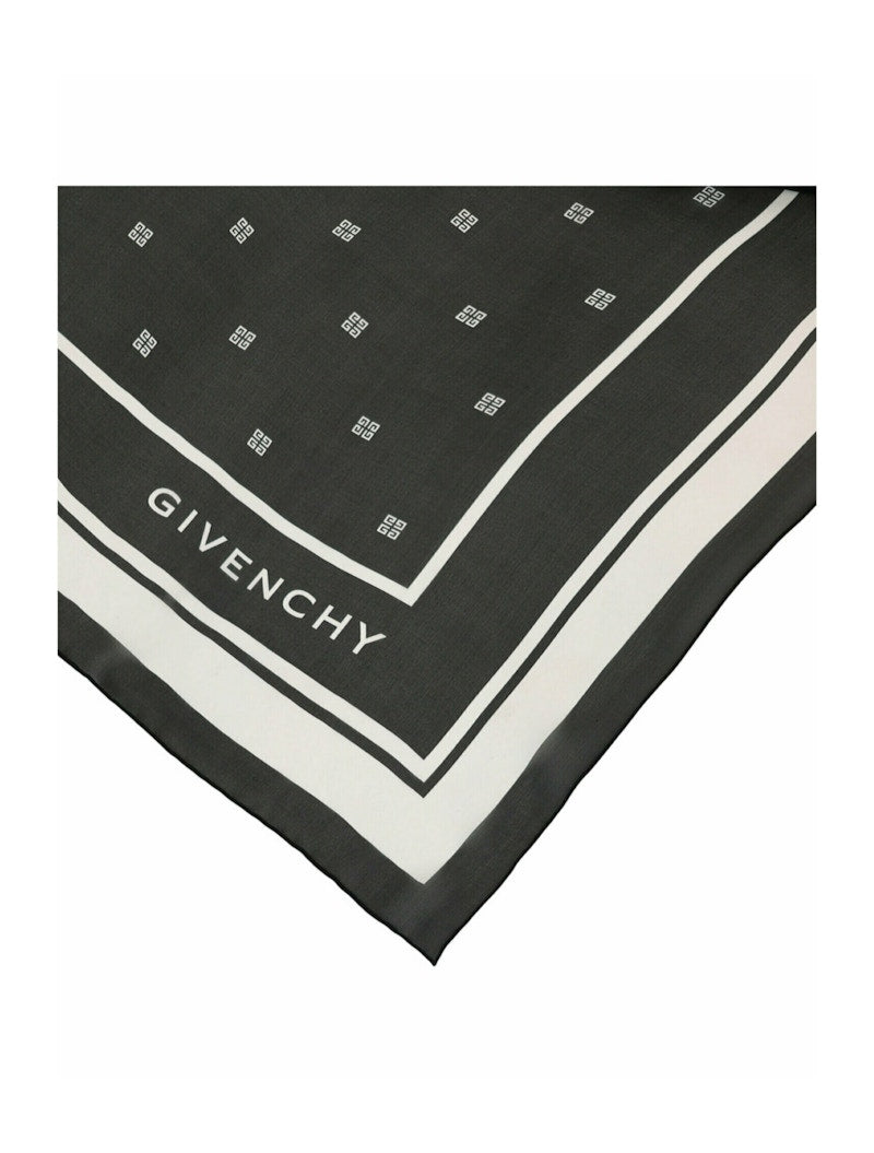 Givenchy Plumetis Oblong Scarf Black White