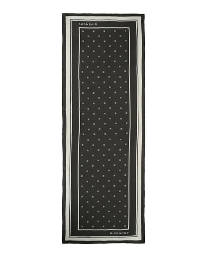 Givenchy Plumetis Oblong Scarf Black White