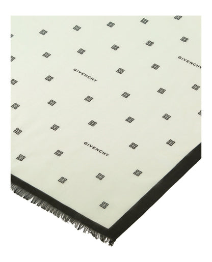 Givenchy Plumetis Scarf White/Black