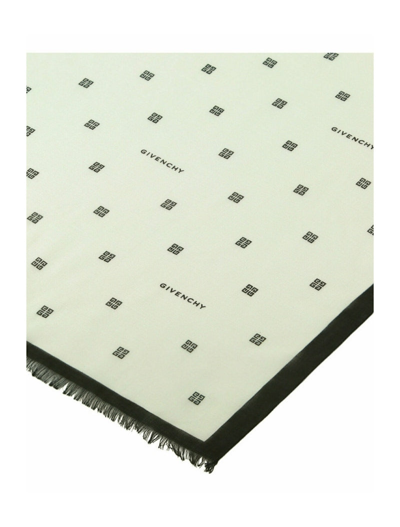 Givenchy Plumetis Scarf White/Black