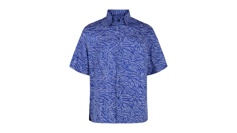 Givenchy Printed Short Sleeve Shirt Blue White