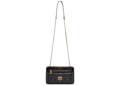 Givenchy Quilted Double G Plaque Crossbody Bag Black