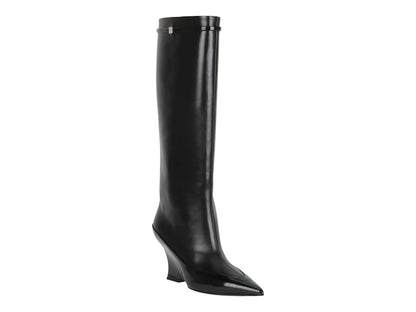 Givenchy Raven Tall Leather Wedge Boots Black (Women's)