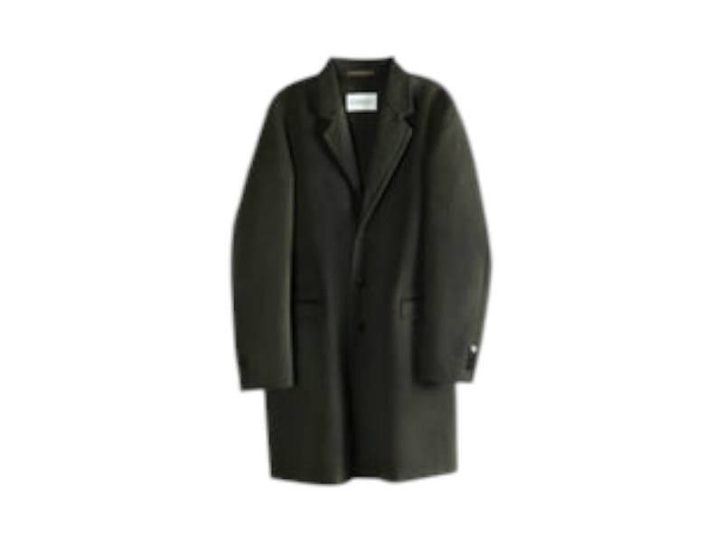 Givenchy Regular Fit Double Face 3Bt Coat Dark Khaki
