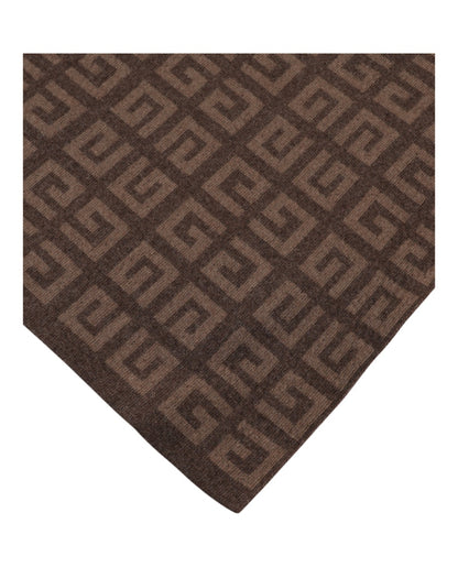 Givenchy Reversible Logo Wool Scarf Dark Beige