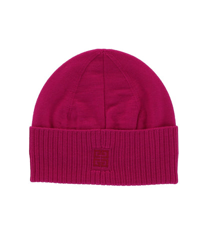 Givenchy Ribbed Embroidered Logo Beanie Peony Multi