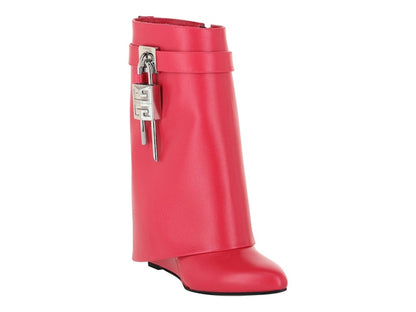 Givenchy Shark Lock Ankle Boots Neon Pink (Women's)