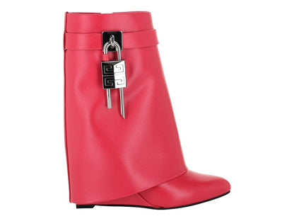 Givenchy Shark Lock Ankle Boots Neon Pink (Women's)