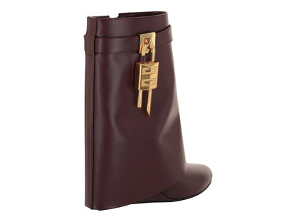 Givenchy Shark Lock Ankle Boots Oxblood Red (Women's)