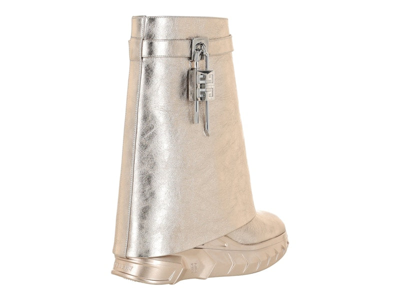 Givenchy Shark Lock Biker Ankle Boots Golden (Women's)