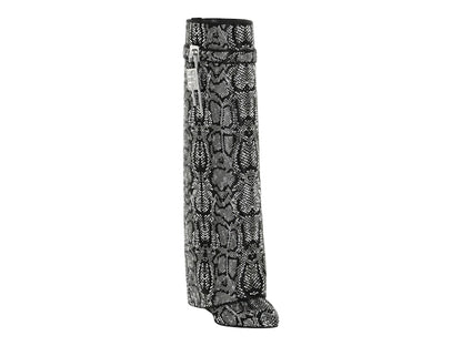 Givenchy Shark Lock Boots Grey Multi Python (Women's)