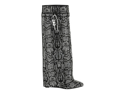 Givenchy Shark Lock Boots Grey Multi Python (Women's)