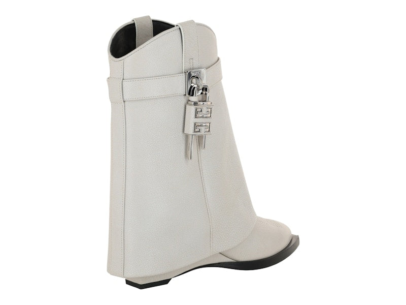 Givenchy Shark Lock Cowboy Ankle Boots Ivory (Women's)