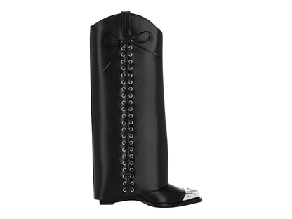 Givenchy Shark Lock Cowboy Boots Black (Women's)