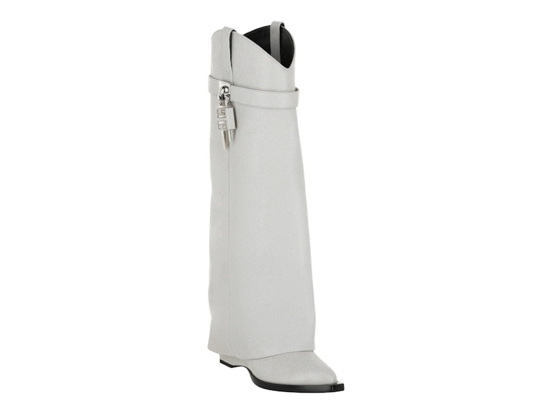 Givenchy Shark Lock Cowboy Boots Ivory (Women's)