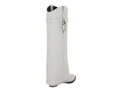 Givenchy Shark Lock Cowboy Boots Ivory (Women's)