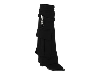 Givenchy Shark Lock Cowboy Pockets Boots Black (Women's)