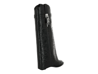 Givenchy Shark Lock Cowboy Western Boots Black (Women's)