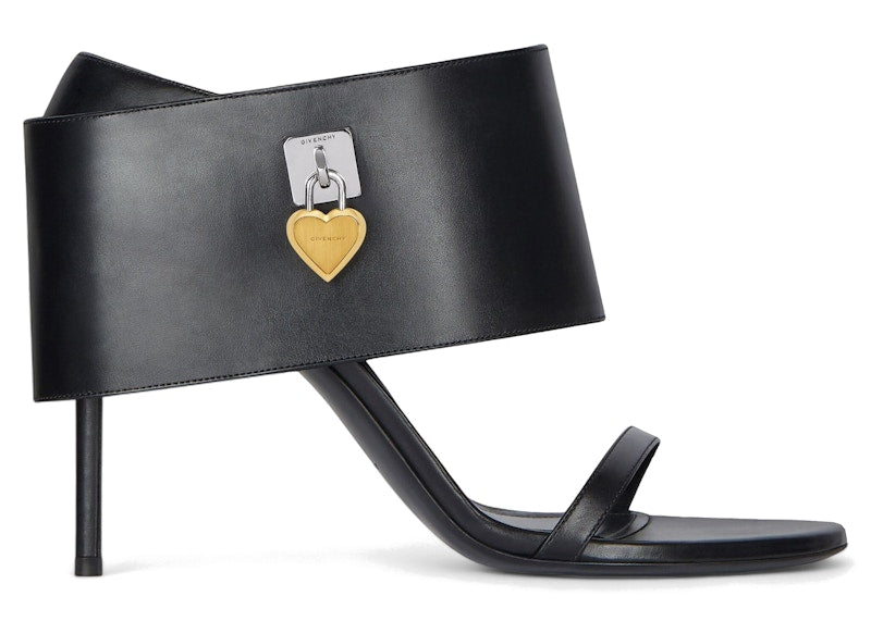 Givenchy Shark Lock Heart Sandals Black (Women's)