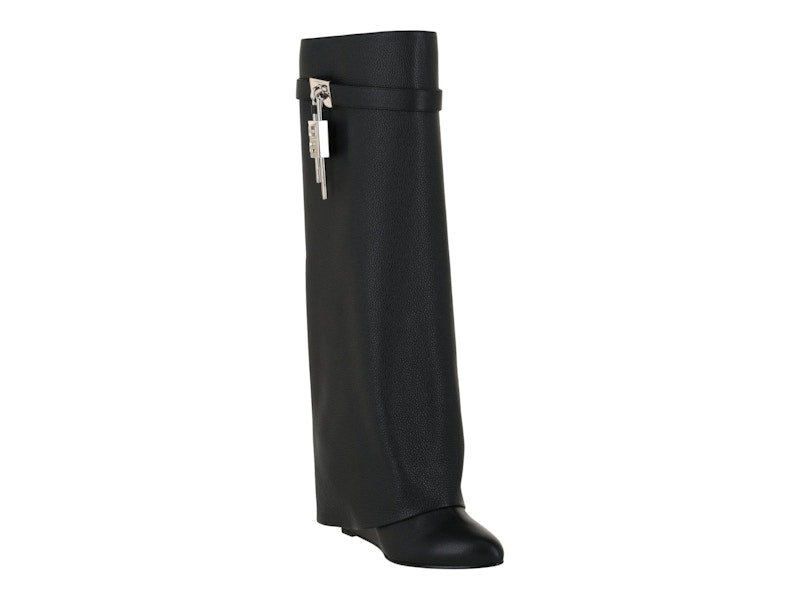 Givenchy Shark Lock Pant Boots Black Grained Leather (Women's)