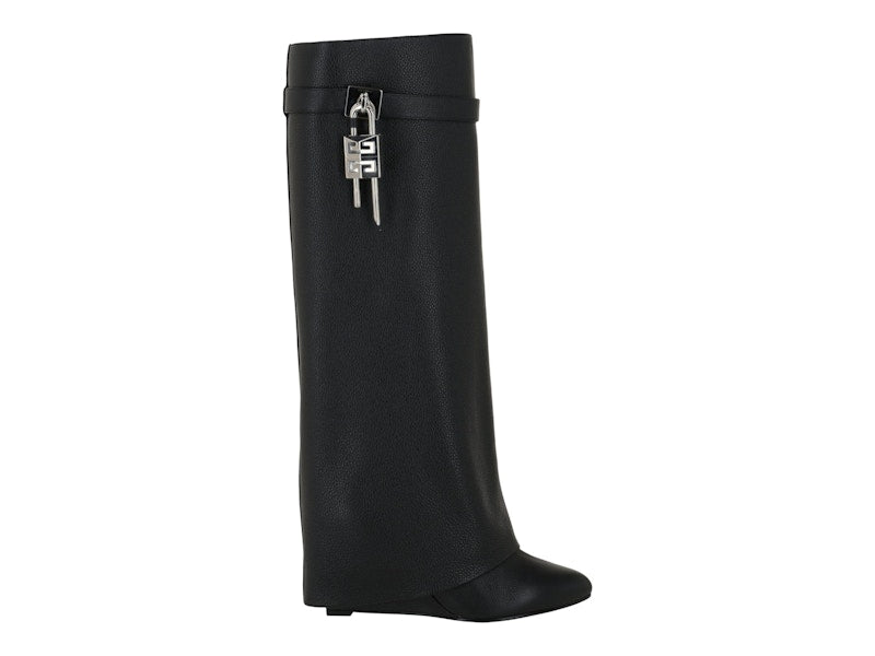 Givenchy Shark Lock Pant Boots Black Grained Leather (Women's)