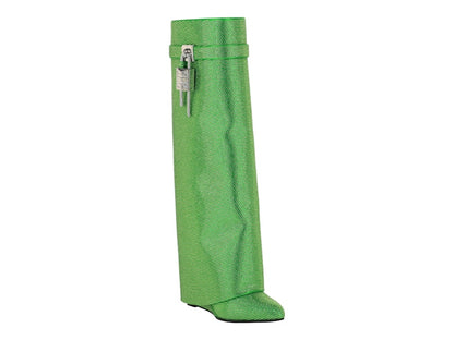 Givenchy Shark Lock Pant Boots Wide Absynthe Green (Women's)