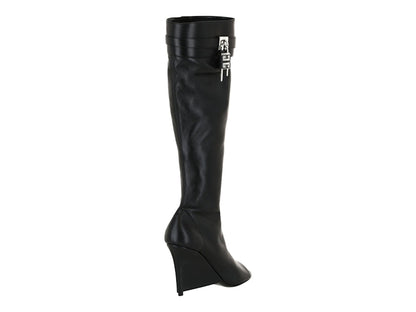 Givenchy Shark Lock Stiletto Open Toe Boots Black (Women's)