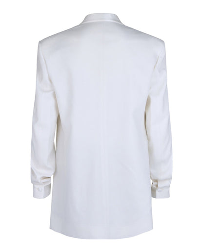 Givenchy Shawl Lapel Woven Jacket White