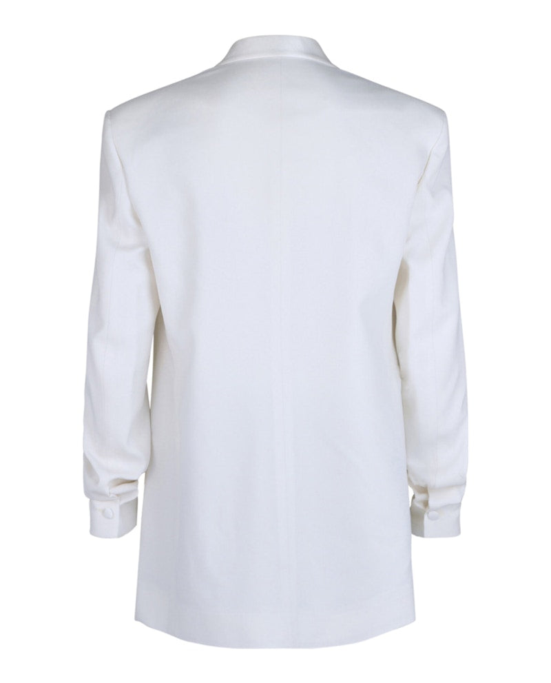 Givenchy Shawl Lapel Woven Jacket White