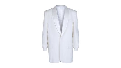 Givenchy Shawl Lapel Woven Jacket White