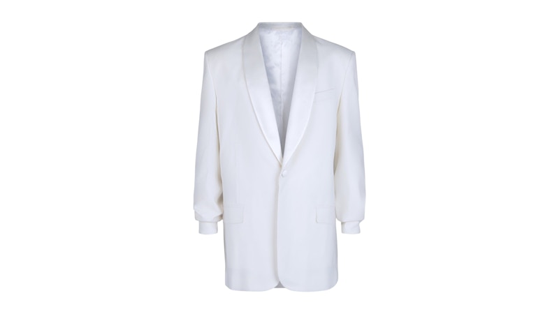 Givenchy Shawl Lapel Woven Jacket White