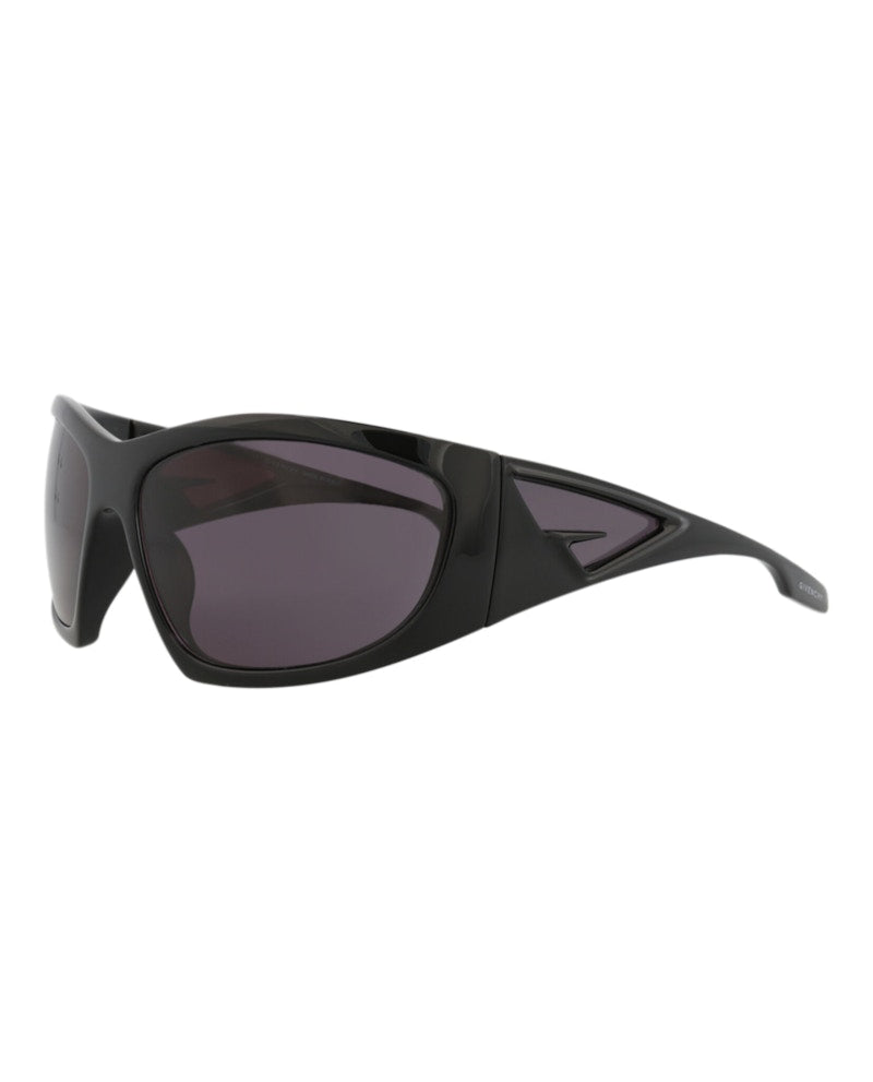 Givenchy Shield-Frame Acetate Sunglasses Black Black Smoke (GV40051I-67-01A)
